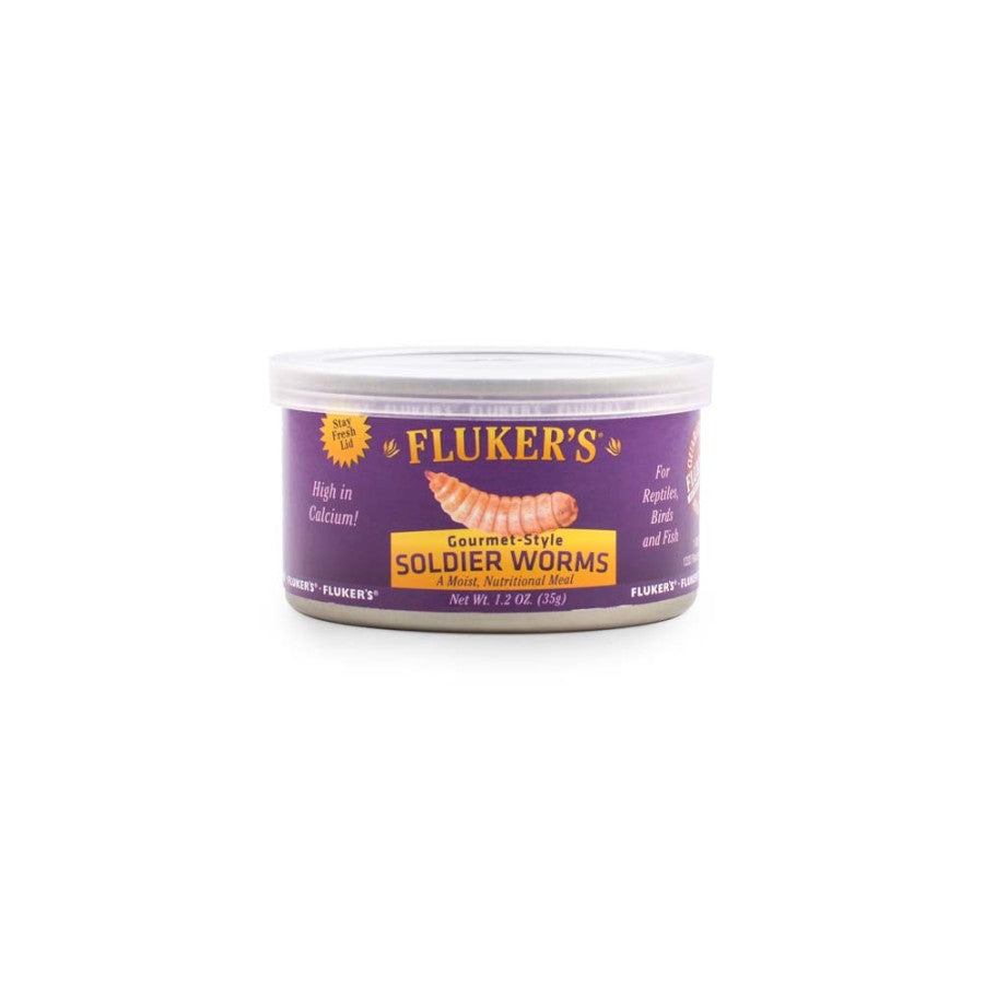 Fluker's Gourmet Canned Soldierworms — 1.2 oz