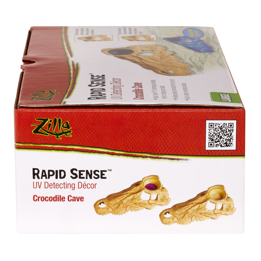 Zilla Rapid Sense Crocodile Skull terrarium setup