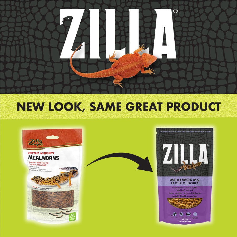 Zilla Reptile Munchies Mealworms feeding product detail