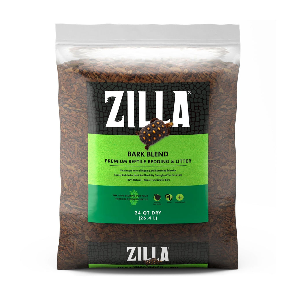 Zilla Bark Blend reptile bedding in a 24-quart bag