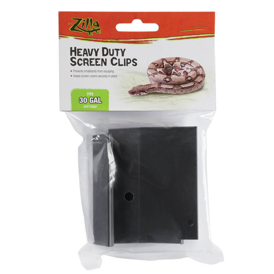 Zilla heavy-duty screen cover clips for 30-gallon and larger terrariums
