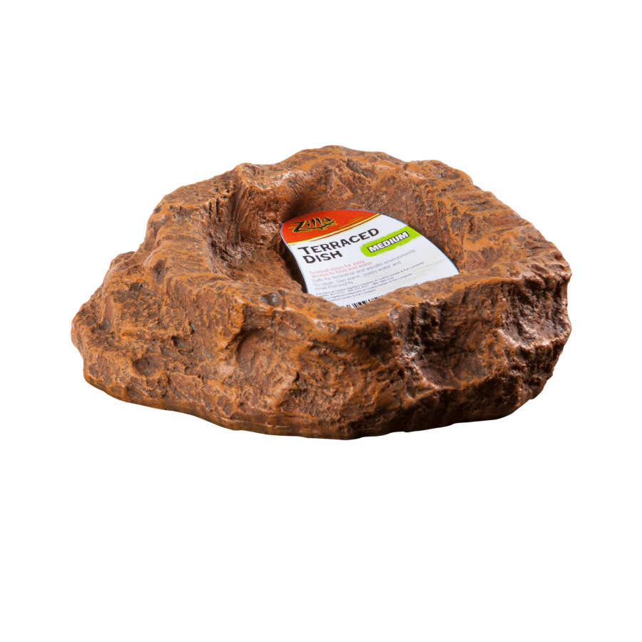 Zilla Terraced Reptile Food and Water Dish, medium