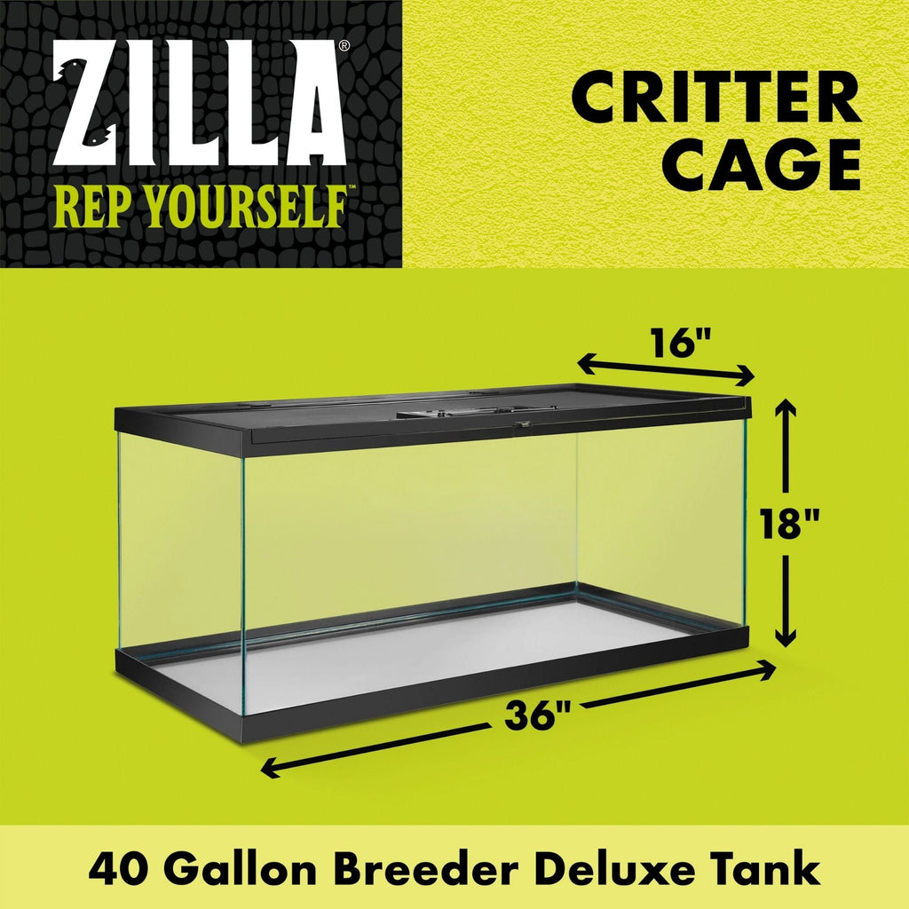 Zilla 40 gallon Deluxe Critter Cage feeding door detail
