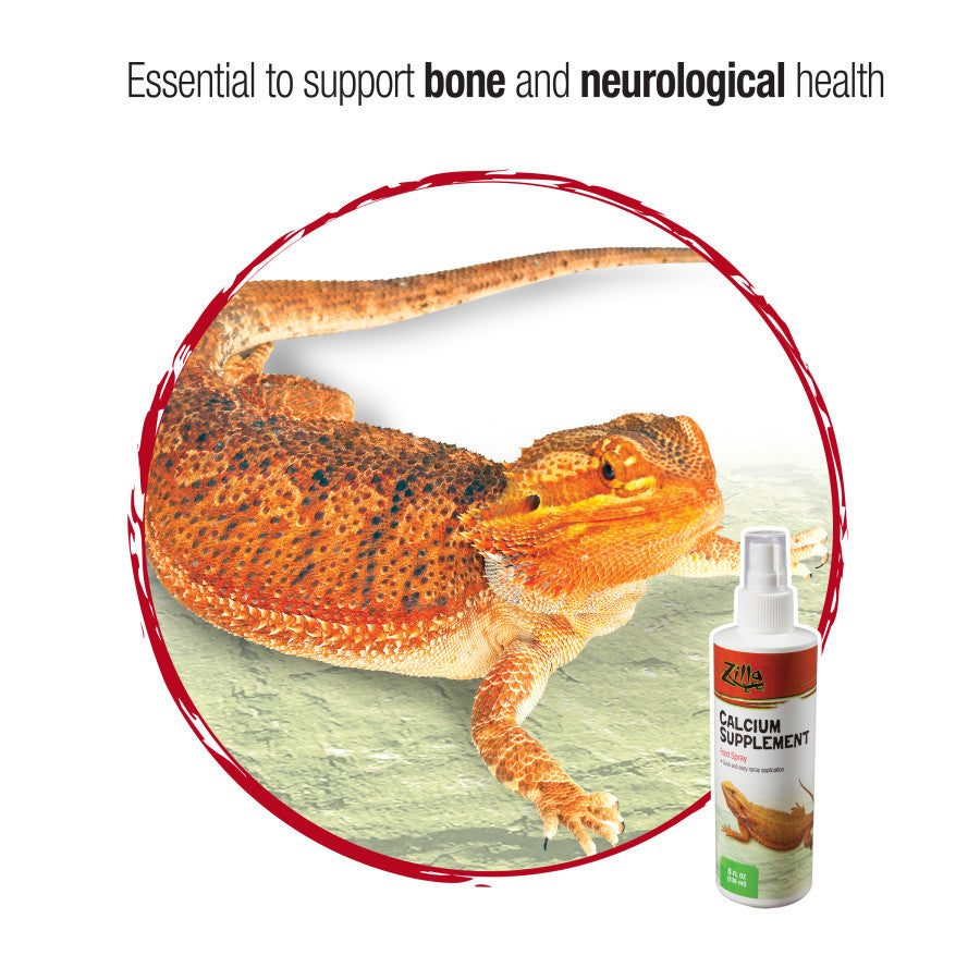 Zilla Calcium Supplement Food Spray label detail