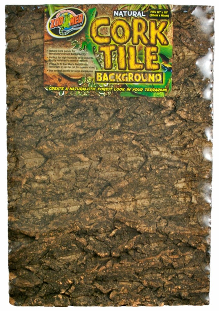 Zoo Med Cork Tile Background 12 x 18 inch natural cork terrarium panel