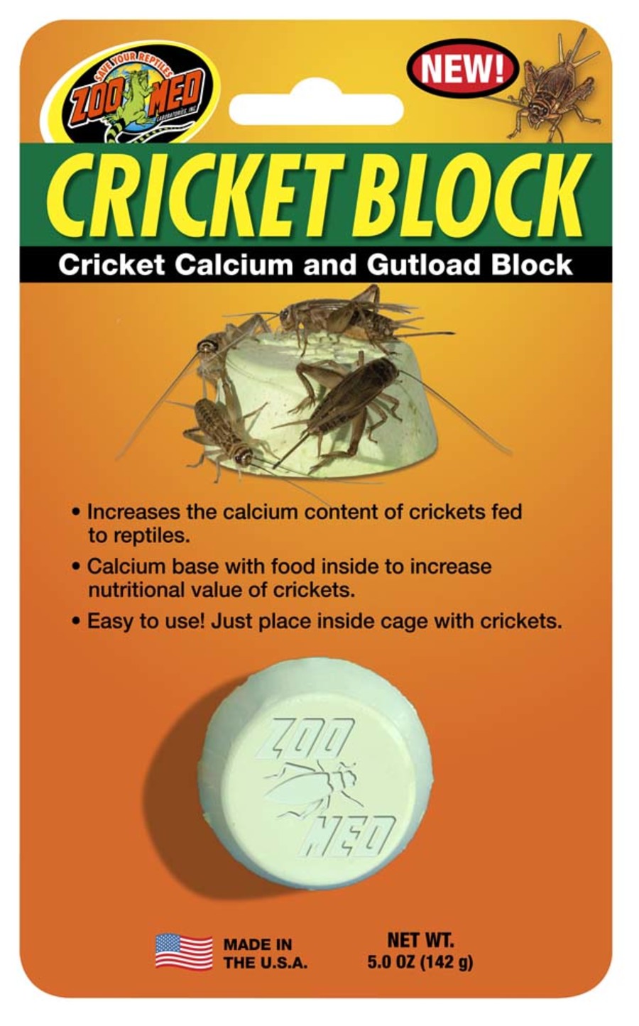 Zoo Med Cricket Block 0.45 oz feeder insect supplement