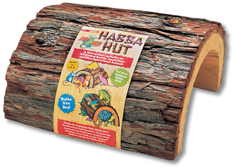 Zoo Med Habba Hut natural fir reptile hide — small