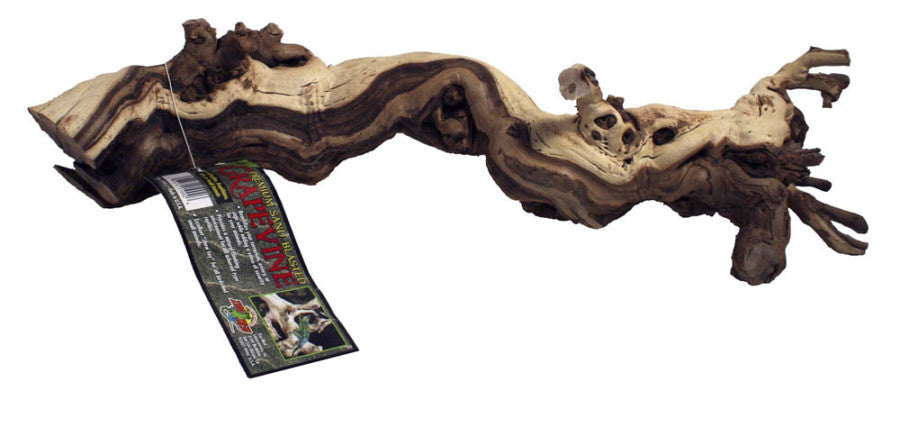 Zoo Med Premium Sand Blasted Grapevine — large 18–24-inch natural climbing branch