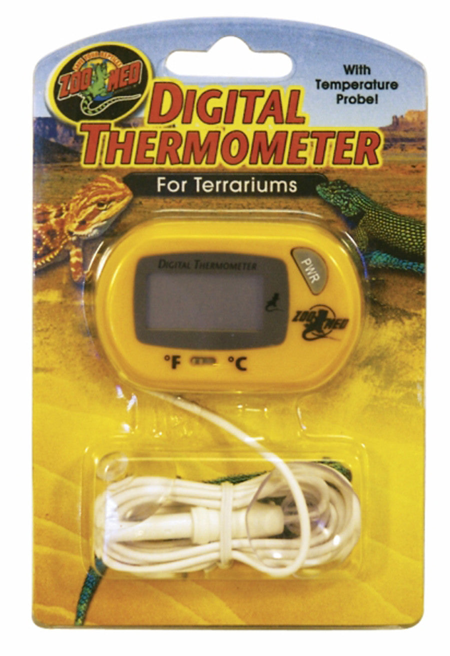Zoo Med digital terrarium thermometer with remote sensor probe