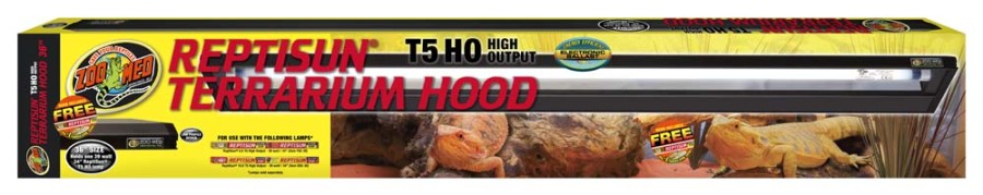 Zoo Med ReptiSun T5 HO Terrarium Hood with 5.0 UVB Lamp – 36 in