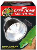 Zoo Med Mini Deep Dome 5.5-inch reptile lamp fixture in black