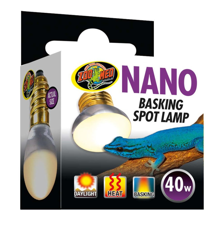 Zoo Med Nano Basking Spot Lamp — 40W daytime terrarium heat lamp