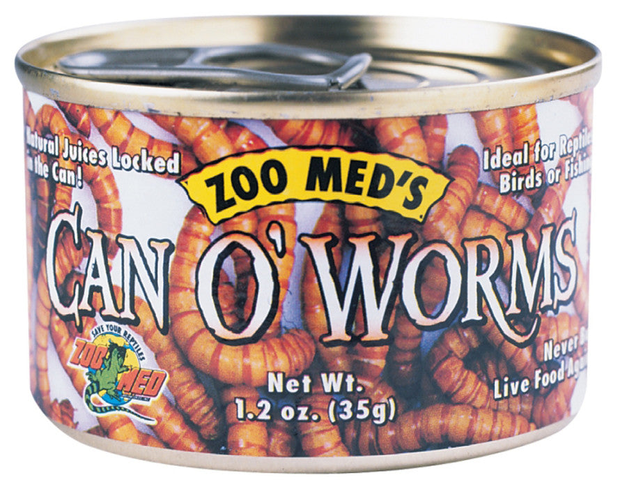 Zoo Med Can O' Worms 1.2 oz cooked mealworms for reptiles