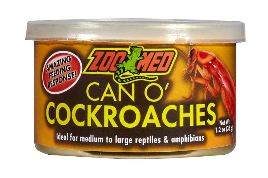 Zoo Med Can O' Cockroaches whole-insect reptile food, 1.2 oz