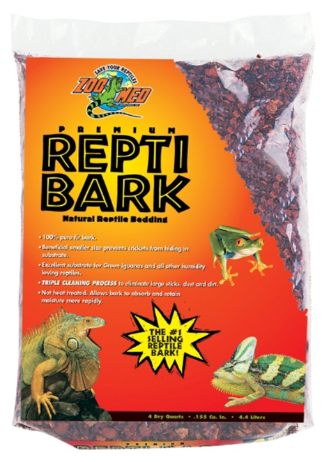 Zoo Med ReptiBark 4 qt fir-bark substrate packaging