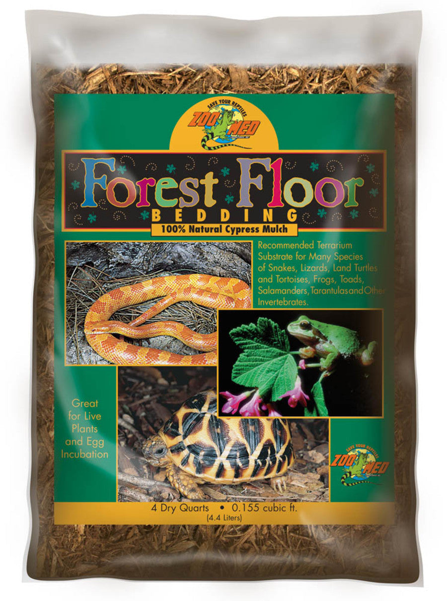 Zoo Med Forest Floor natural cypress mulch substrate — 4 qt