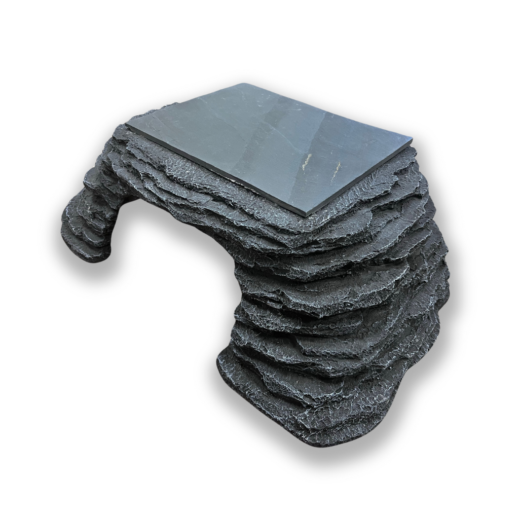 Zen Cave with 9"x7" Slate Stone – Ultimate Basking and Hiding Spot for Reptiles