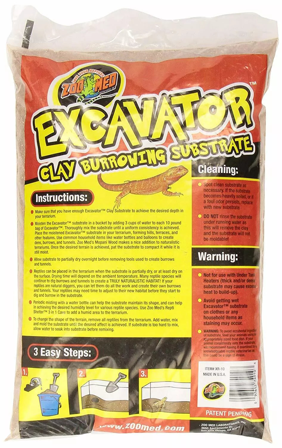 Zoo Med Excavator Clay Burrowing Substrate — 10 lb